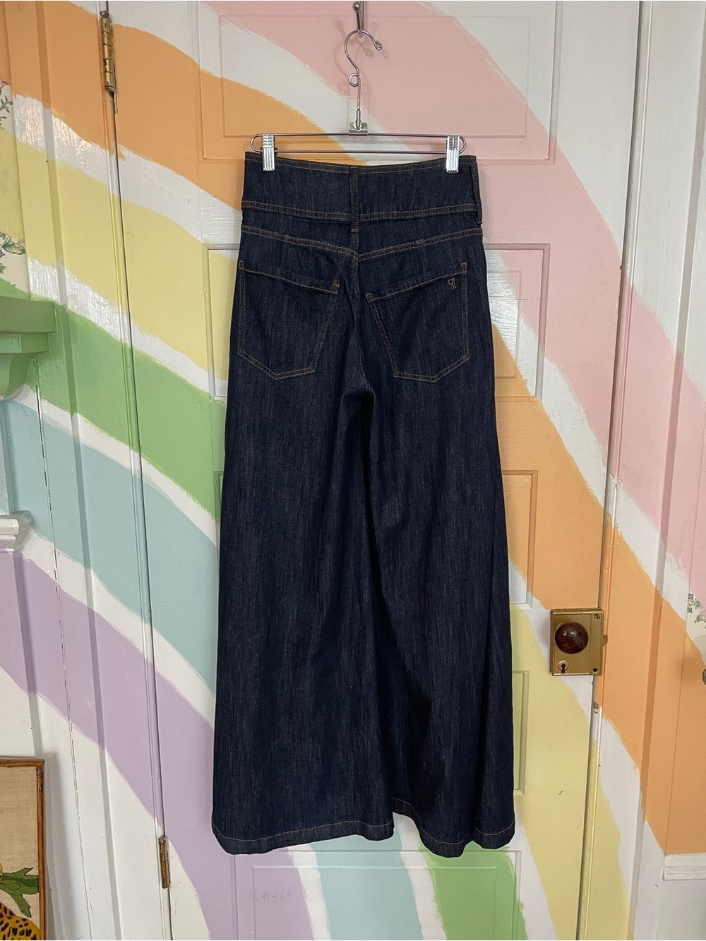 Anthropologie Pilcro Dramazzo Ultra Wide-Leg Jeans Palazzo Denim Sz 25 🧡🎀 - Picture 7 of 15